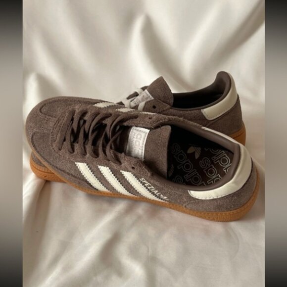 NWT Women's Adidas Handball Spezial Shoes Brown White - Picture 2 of 9